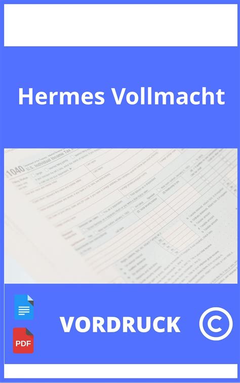 vollmacht hermes muster